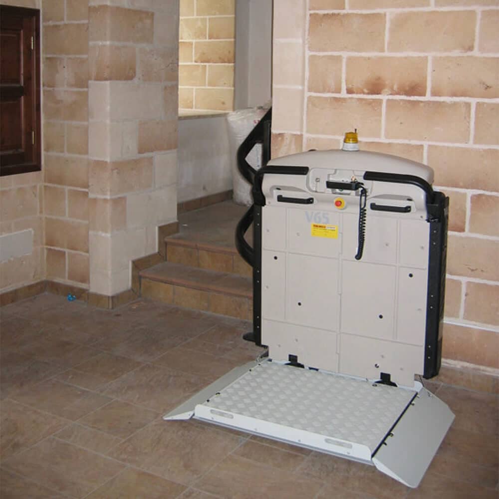 plataforma salvaescaleras escaleras tramo curvo vimec v65