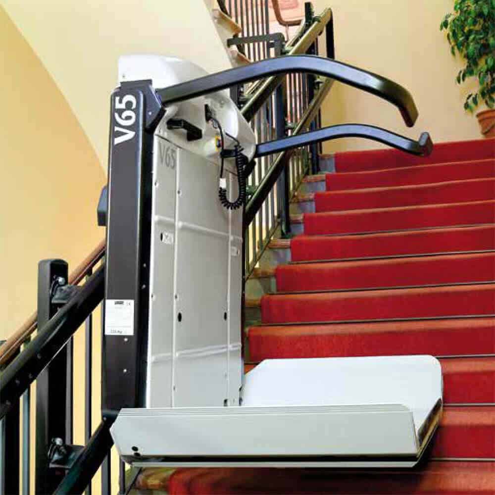 plataforma salvaescaleras escaleras tramo curvo vimec v65